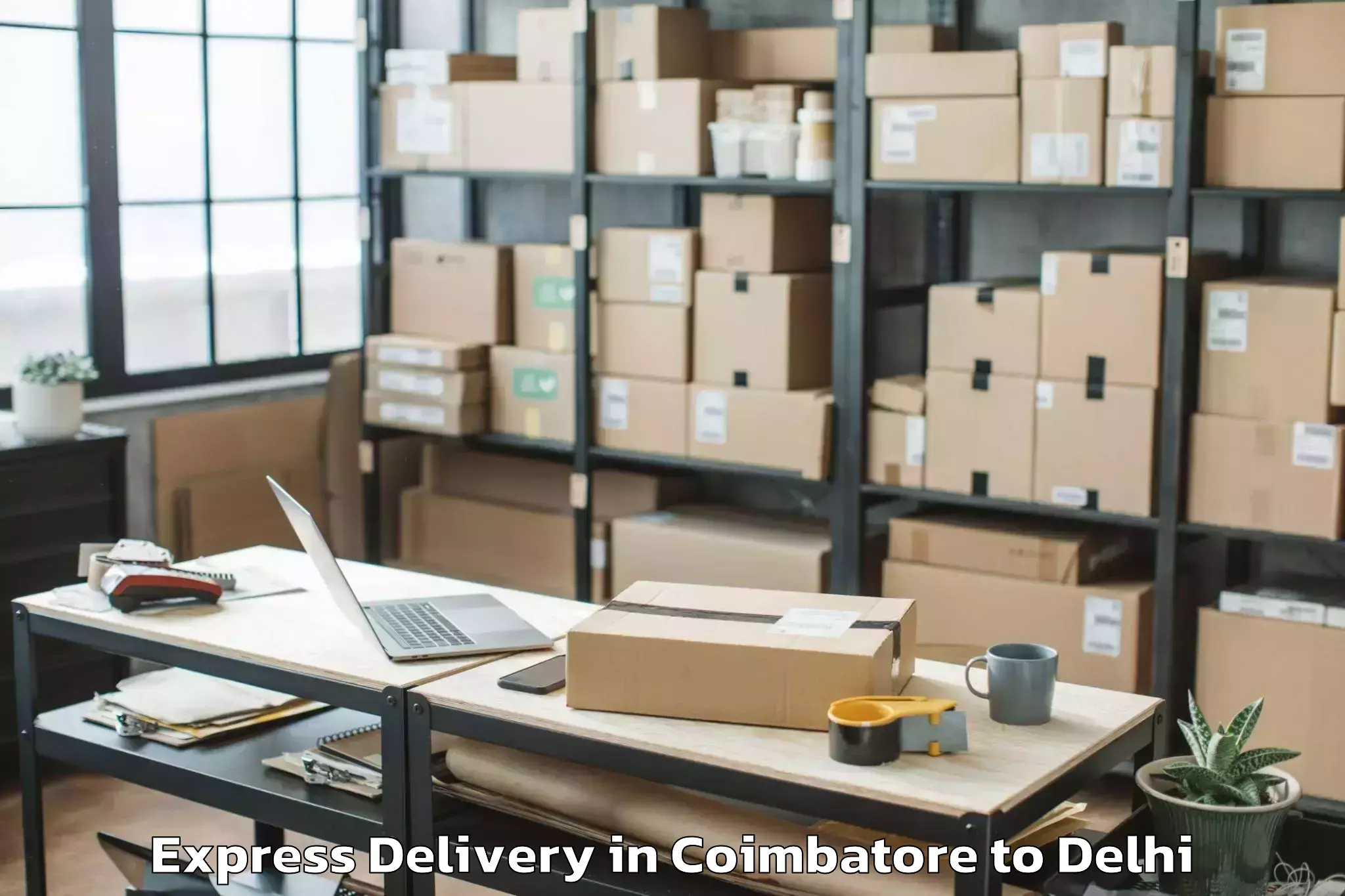 Discover Coimbatore to Dlf Emporio Mall Express Delivery